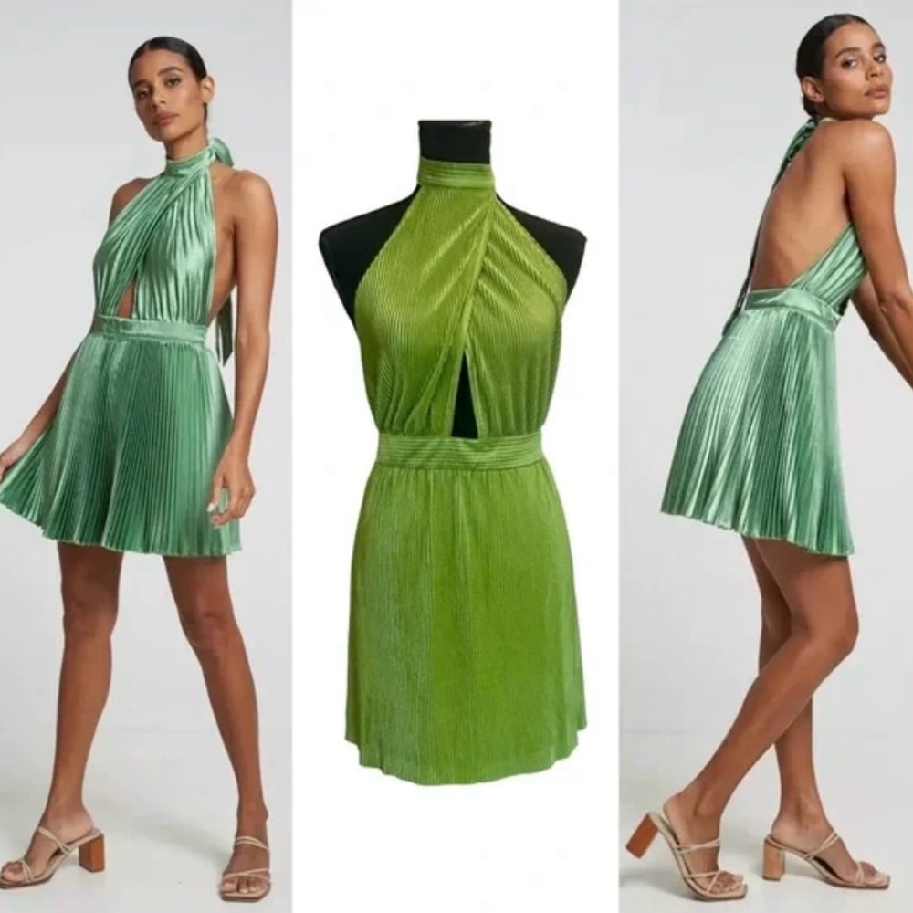 Sincerely Jules Green Halter Dress nwt